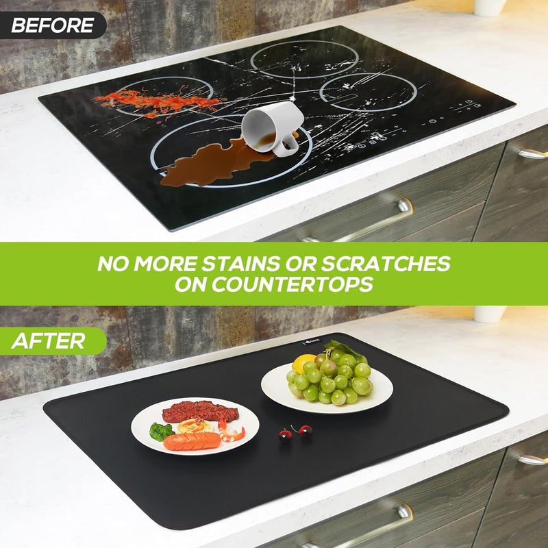 FLASLD StoveTop Cover, Heat Resistant Stove Top Covers for Electric Stove Protector, Fireproof & Waterproof Heat Resistant Grill Table Mat, Under Blackstone Griddle BBQ Mat (21×29.5 inch) - Image 2